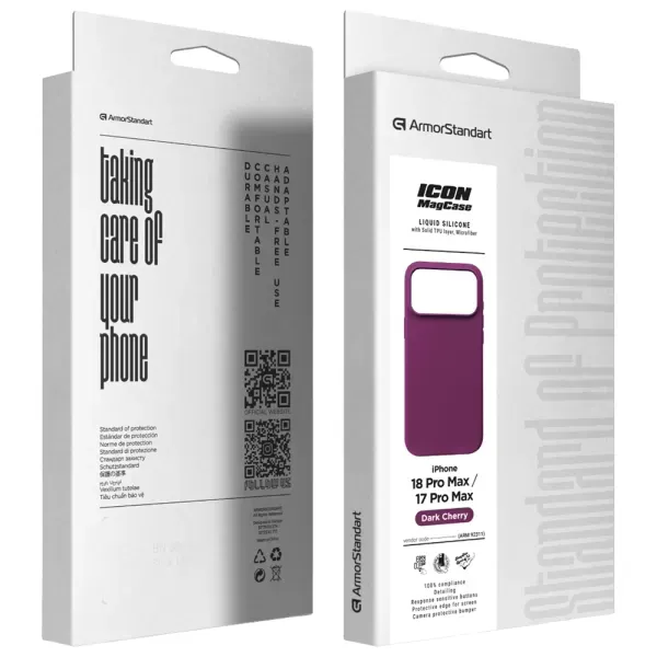 Силіконовий чохол ArmorStandart ICON2 MagCase Dark Cherry для iPhone 18 Pro Max | 17 Pro Max (ARM92311) фото 3