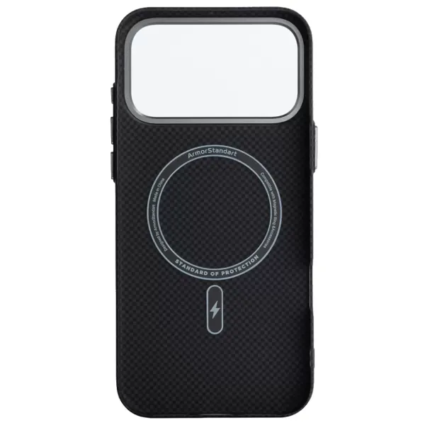 Чохол ArmorStandart LikeCarbon2 MagCase Kevlar Black для iPhone 18 Pro Max | 17 Pro Max (ARM92540) фото 2