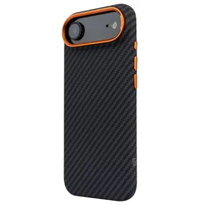 Чохол ArmorStandart LikeCarbon2 SE MagCase Black Orange для iPhone Air (ARM89155)
