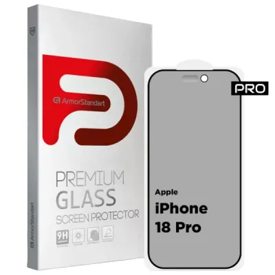 Матове захисне скло з ефектом антишпигун ArmorStandart Pro Anti-spy Matte для iPhone 18 Pro (ARM92431)