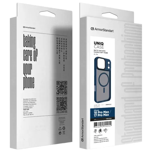 Чохол ArmorStandart Uniq MagCase Dark Blue для iPhone 18 Pro Max | 17 Pro Max (ARM92321) фото 2