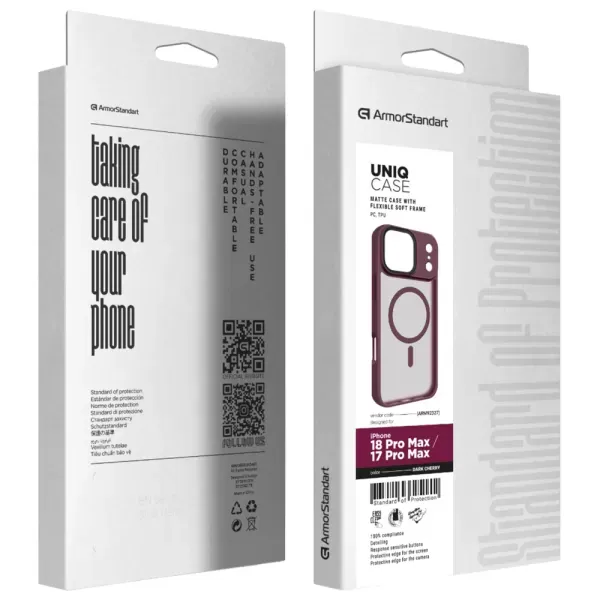 Чохол ArmorStandart Uniq MagCase Dark Cherry для iPhone 18 Pro Max | 17 Pro Max (ARM92327) фото 2