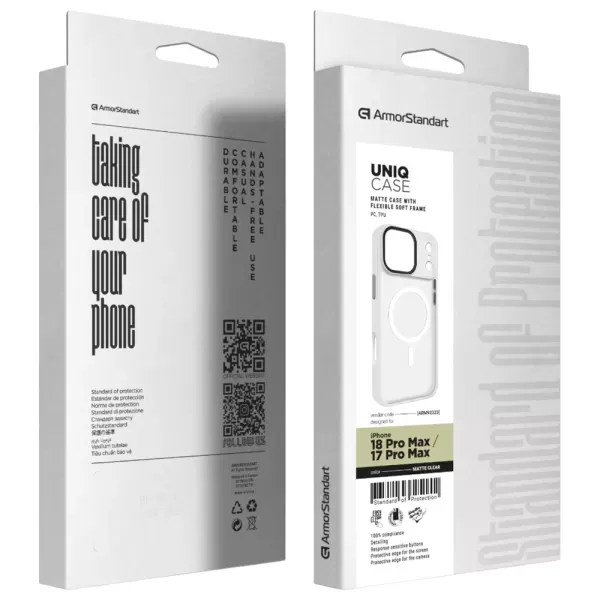 Чохол ArmorStandart Uniq MagCase Matte Clear для iPhone 18 Pro Max | 17 Pro Max (ARM92323) фото 2