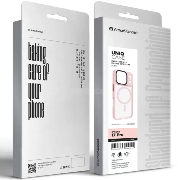 Чохол ArmorStandart Uniq MagCase Pink для iPhone 17 Pro (ARM86268) фото 2