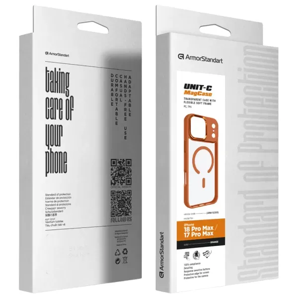 Чохол ArmorStandart Unit MagCase Orange для iPhone 18 Pro Max | 17 Pro Max (ARM92350) фото 2