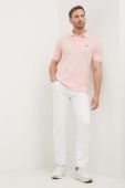 Бавовняне поло Lacoste колір рожевий однотонний L1212-001