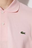 Бавовняне поло Lacoste колір рожевий однотонний L1212-001