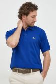 Бавовняне поло Lacoste колір синій однотонний L1212-001 (2624481)
