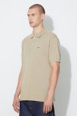 Бавовняне поло Lacoste колір зелений однотонний L1212-001