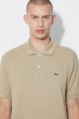 Бавовняне поло Lacoste колір зелений однотонний L1212-001