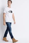 Бавовняна футболка The North Face Easy колір білий з принтом
