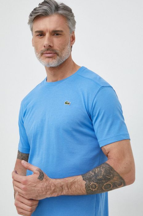 Футболка Lacoste чоловічий однотонний TH7618-001 колір блакитний