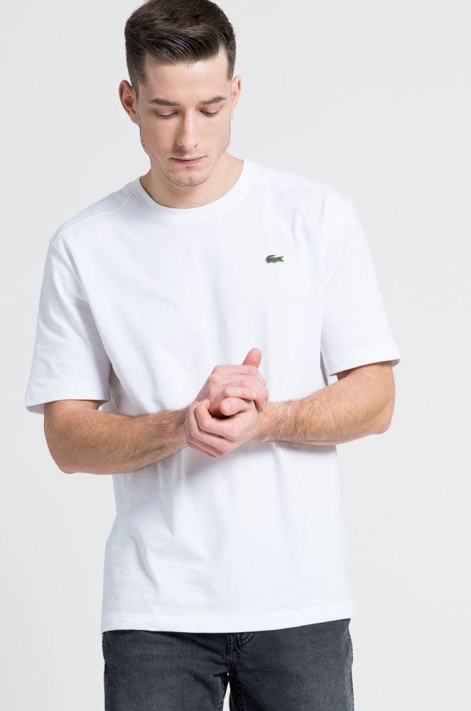 Футболка Lacoste чоловічий колір білий однотонний TH7618-001 (2316504)