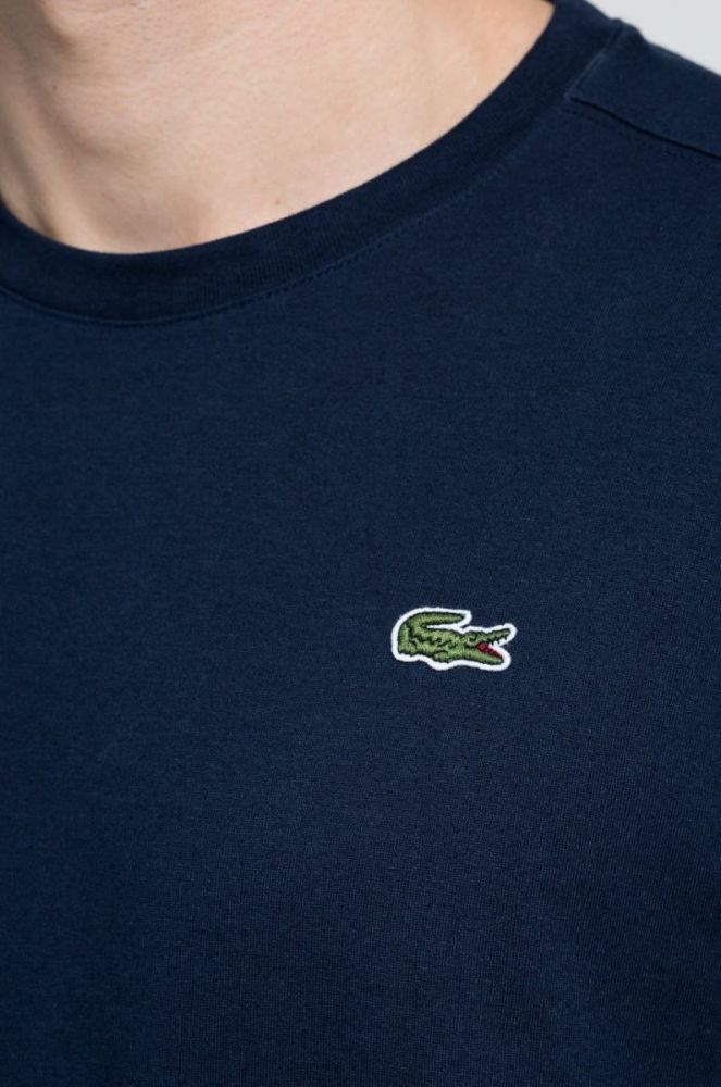 Футболка Lacoste чоловічий колір синій однотонний TH7618-001 фото 4