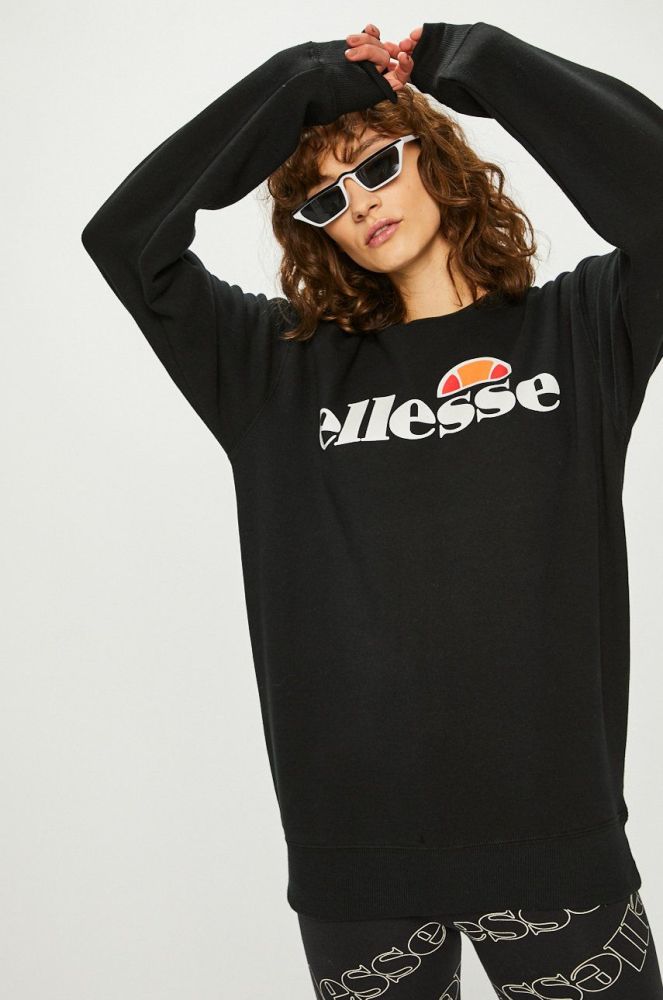 Кофта Ellesse жіноча колір чорний з принтом SGS03238-White