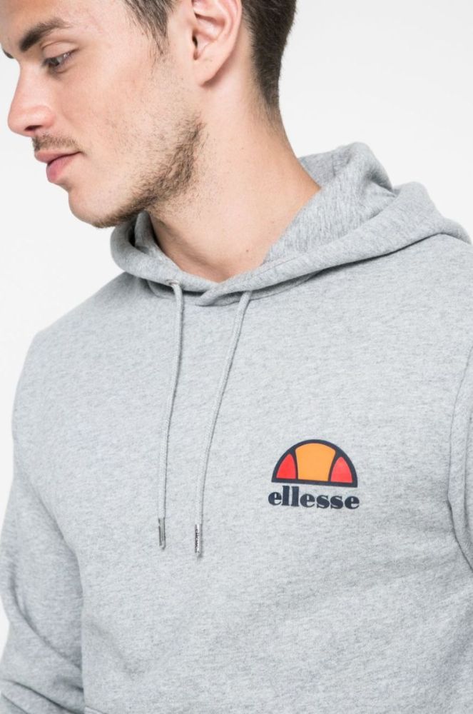 Кофта Ellesse чоловіча колір сірий з капюшоном з принтом shs02216-athlGREY фото 4