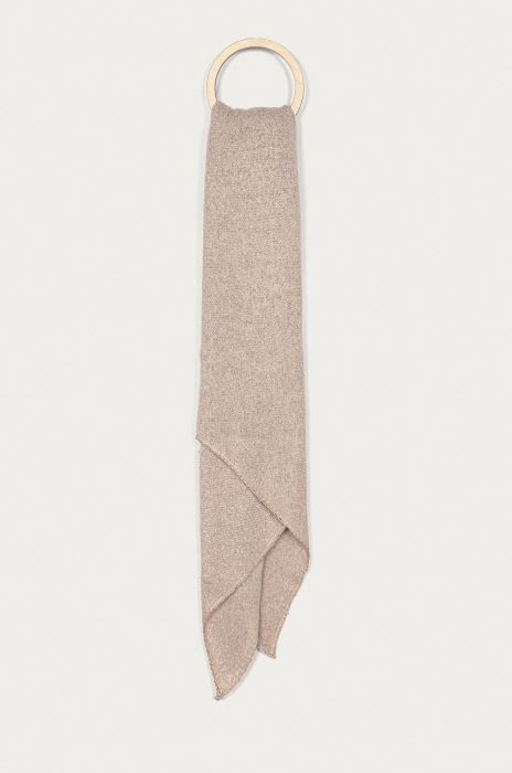 Шарф Pieces жіночий колір рожевий гладкий