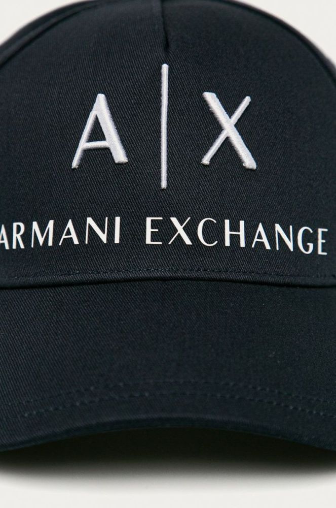 Кепка Armani Exchange колір синій з аплікацією фото 2