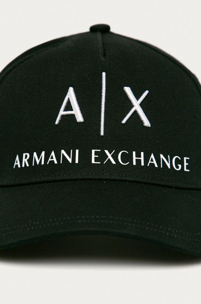 Кепка Armani Exchange колір чорний з аплікацією (1283762) фото 2