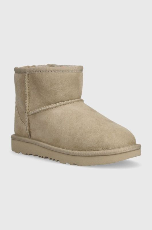 UGG Дитячі черевики Classic Mini II колір бежевий фото 2