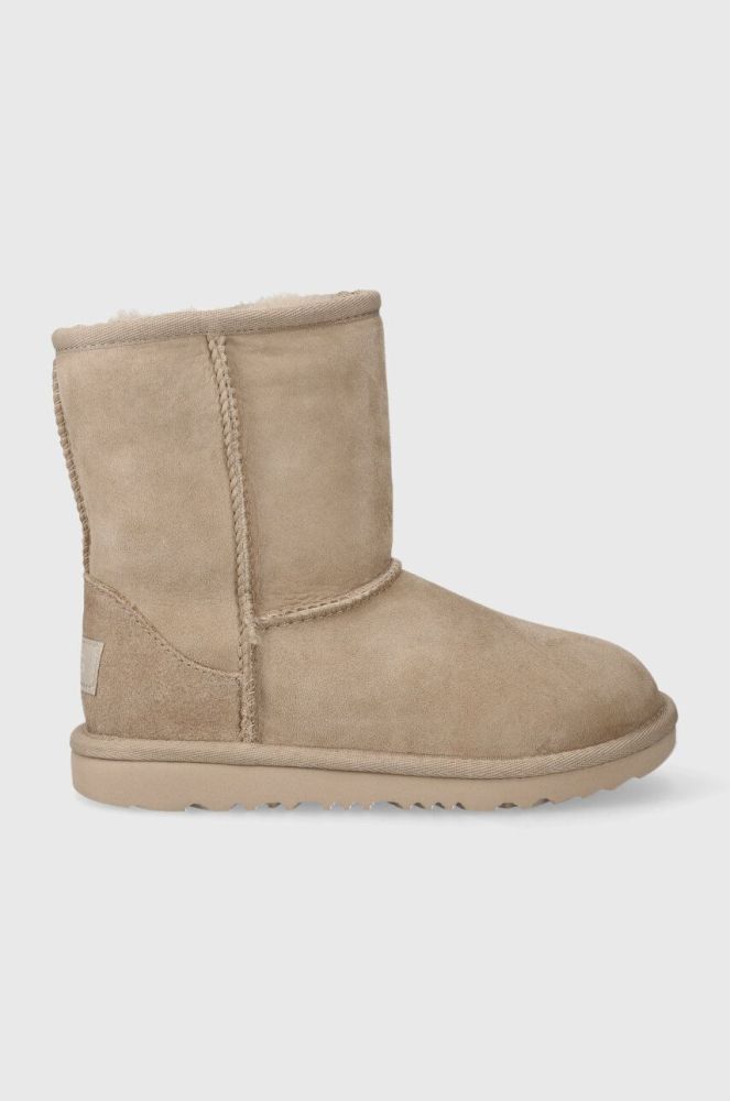 Дитячі замшеві чоботи UGG Classic II колір бежевий