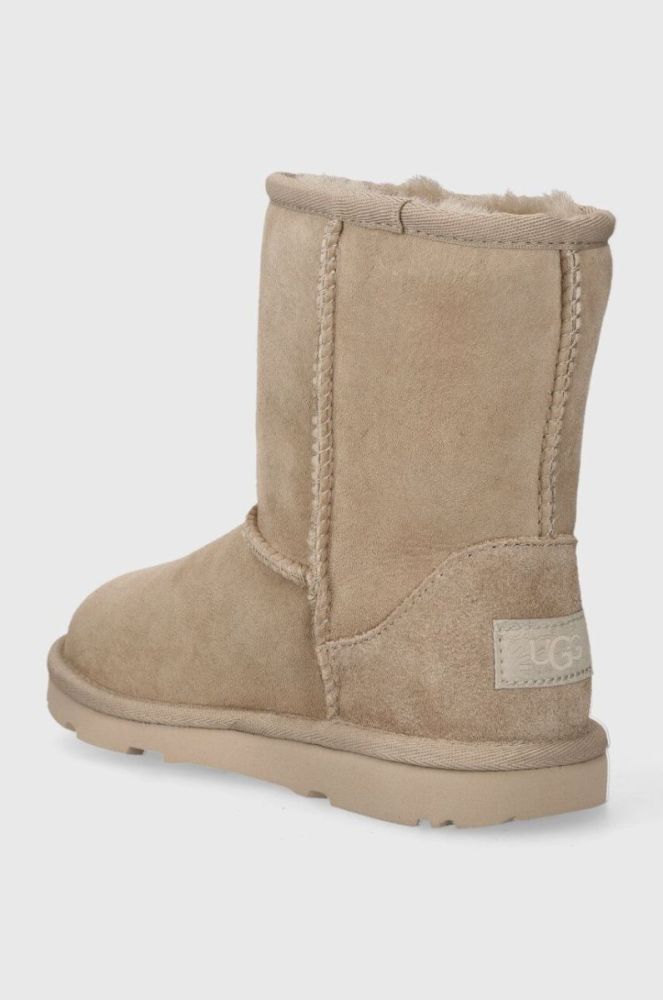 Дитячі замшеві чоботи UGG Classic II колір бежевий фото 3
