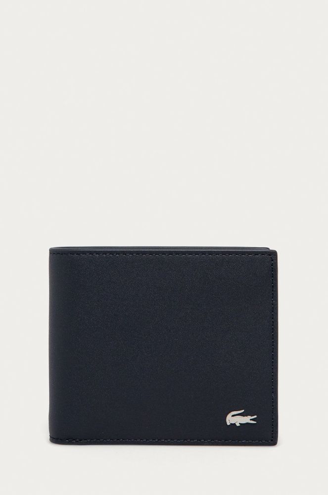 Lacoste - Шкіряний гаманець колір темно-синій (1256926)