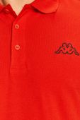 Бавовняне поло Kappa колір червоний з аплікацією