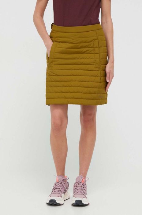 Спортивна спідниця Jack Wolfskin Iceguard колір зелений mini пряма Спортивна спідниця Jack Wolfskin Iceguard колір зелений mini пряма