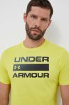 Футболка Under Armour чоловічий колір жовтий з принтом