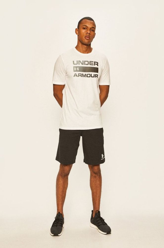 Футболка чоловіча Under Armour TEAM ISSUE WORDMARK колір білий фото 2