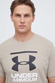 Функціональна футболка Under Armour колір коричневий з принтом
