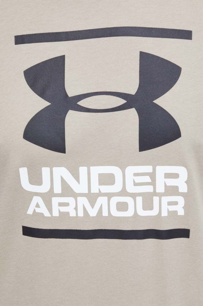 Функціональна футболка Under Armour колір коричневий з принтом фото 5