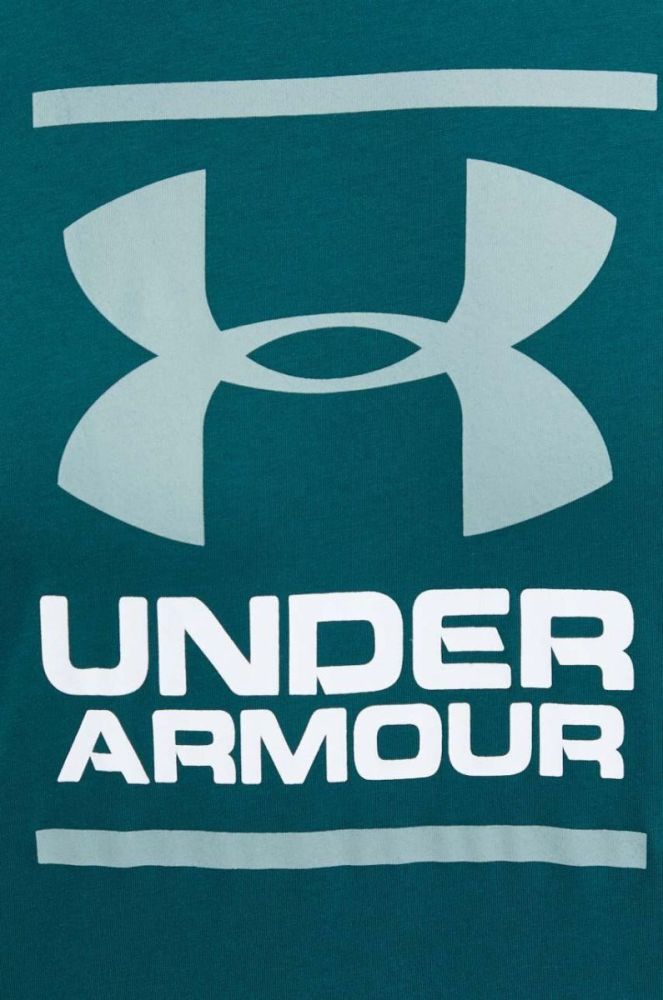 Функціональна футболка Under Armour колір зелений з принтом фото 5