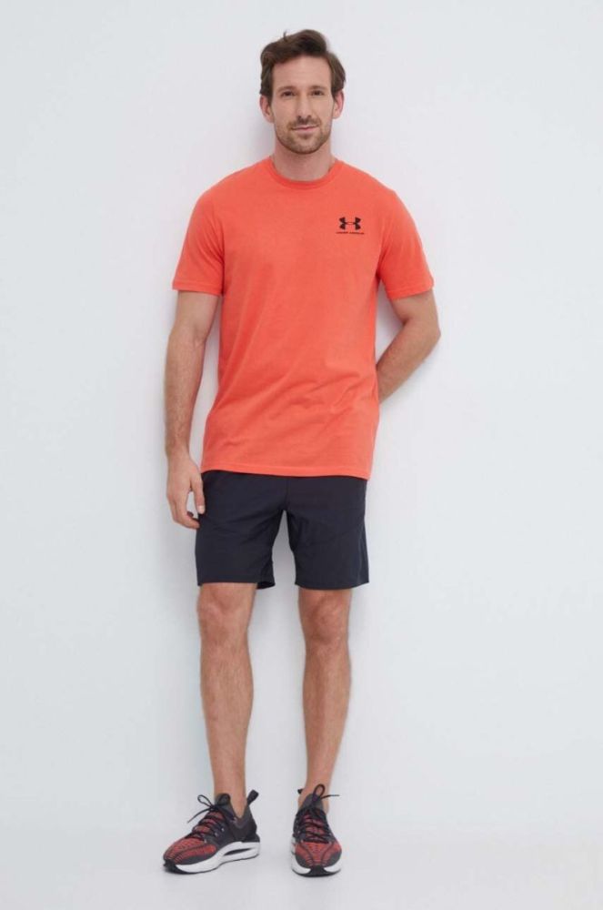 Футболка Under Armour чоловічий колір помаранчевий однотонний 1326799-439 фото 2