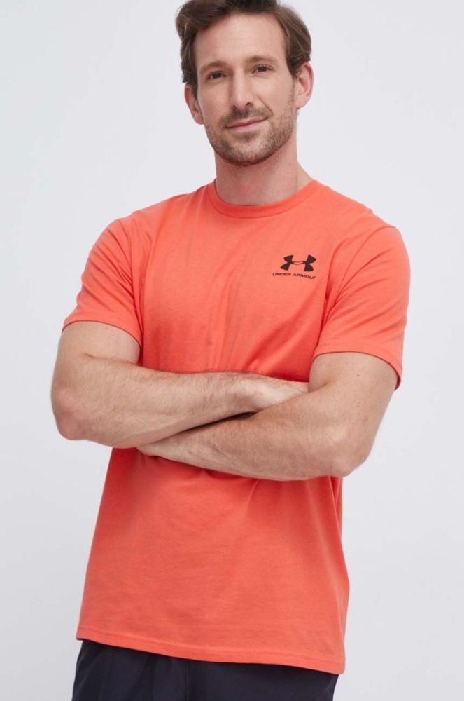 Футболка Under Armour чоловічий колір помаранчевий однотонний 1326799-439 фото 4