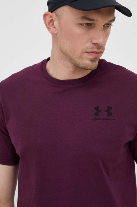 Футболка Under Armour чоловіча колір фіолетовий однотонна 1326799-439
