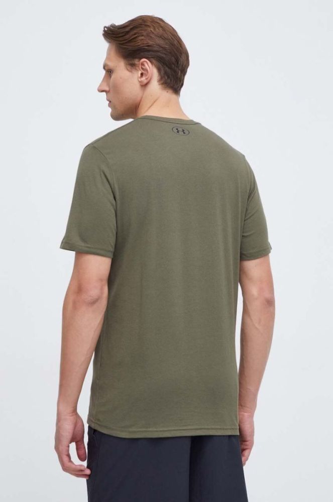 Футболка Under Armour чоловічий колір зелений з принтом (3581947) фото 3