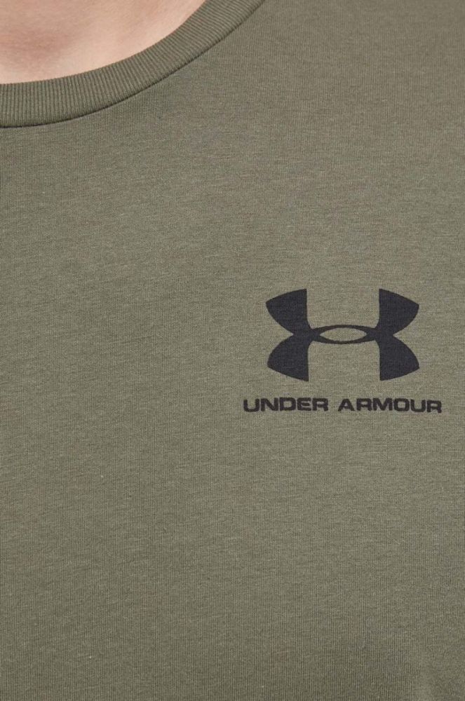Футболка Under Armour чоловічий колір зелений з принтом (3581947) фото 5