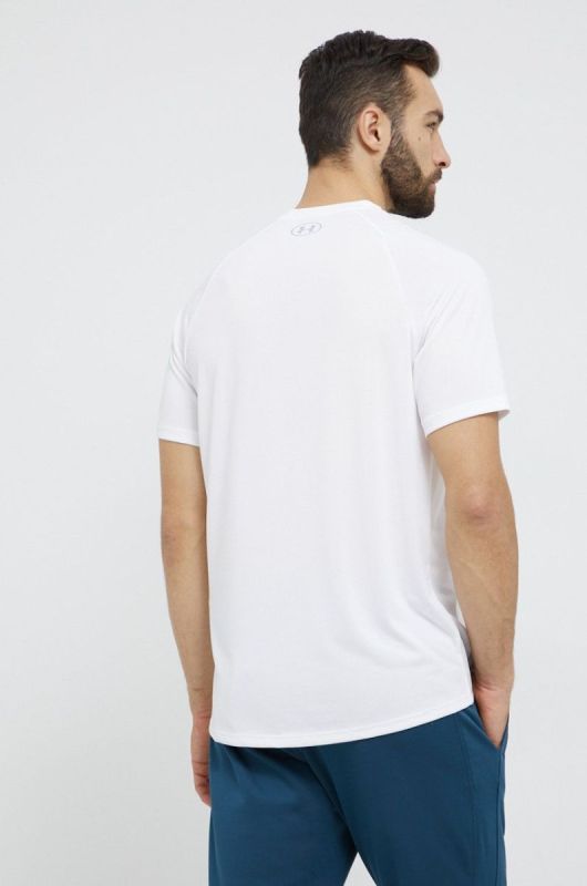 Футболка для тренувань чоловіча Under Armour Tech SS Tee 2.0 колір білий фото 3