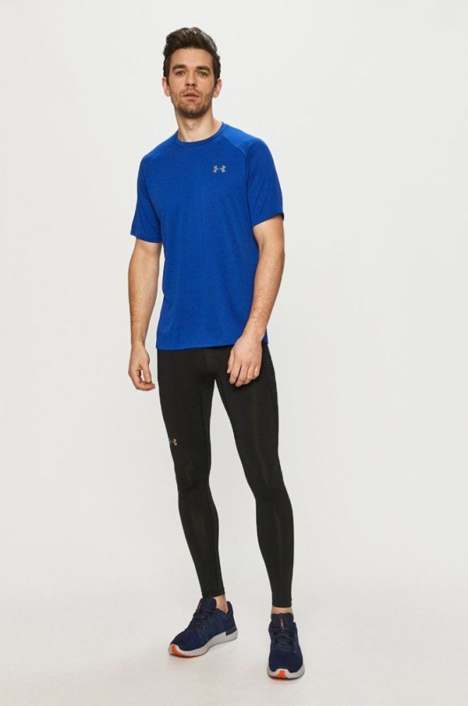 Футболка для тренувань чоловіча Under Armour Tech SS Tee 2.0 колір фіолетовий фото 2