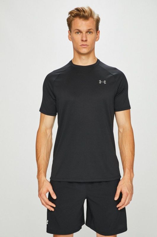 Футболка для тренувань чоловіча Under Armour Tech SS Tee 2.0 колір чорний фото 4
