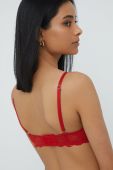 Бюстгальтер Dkny колір червоний мереживо гладкий (1965613)