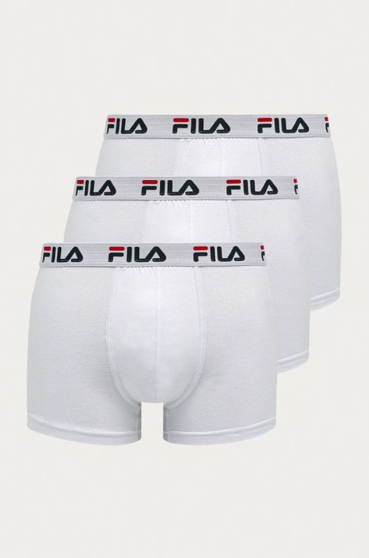 Облягаючі боксери чоловічі з бавовною Fila 2-pack колір білий