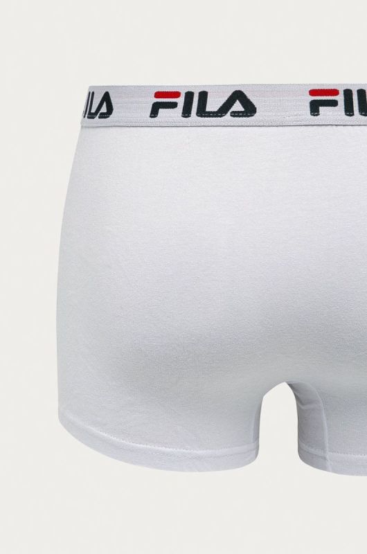 Облягаючі боксери чоловічі з бавовною Fila 2-pack колір білий фото 3