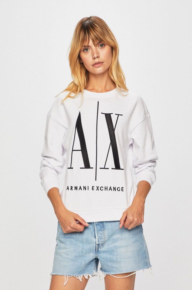 Armani Exchange - Кофта колір білий (366386)