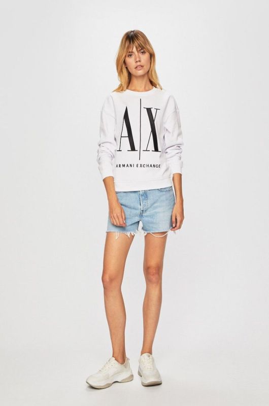 Armani Exchange - Кофта колір білий (366386) фото 2