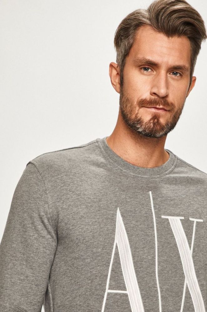 Armani Exchange - Кофта колір сірий (361167) фото 4