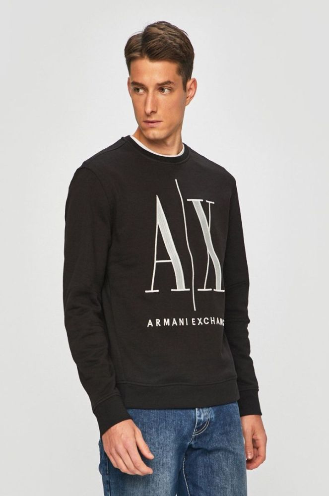 Armani Exchange - Кофта колір чорний (361164) фото 4