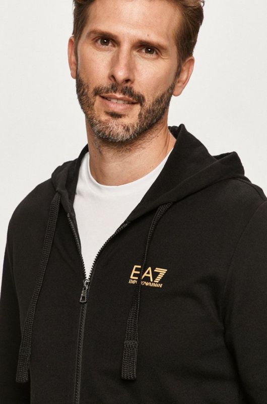 Кофта EA7 Emporio Armani чоловіча колір чорний з принтом (359217) фото 2